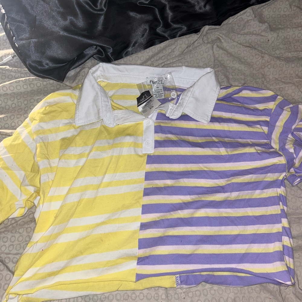 crop collared shirt
